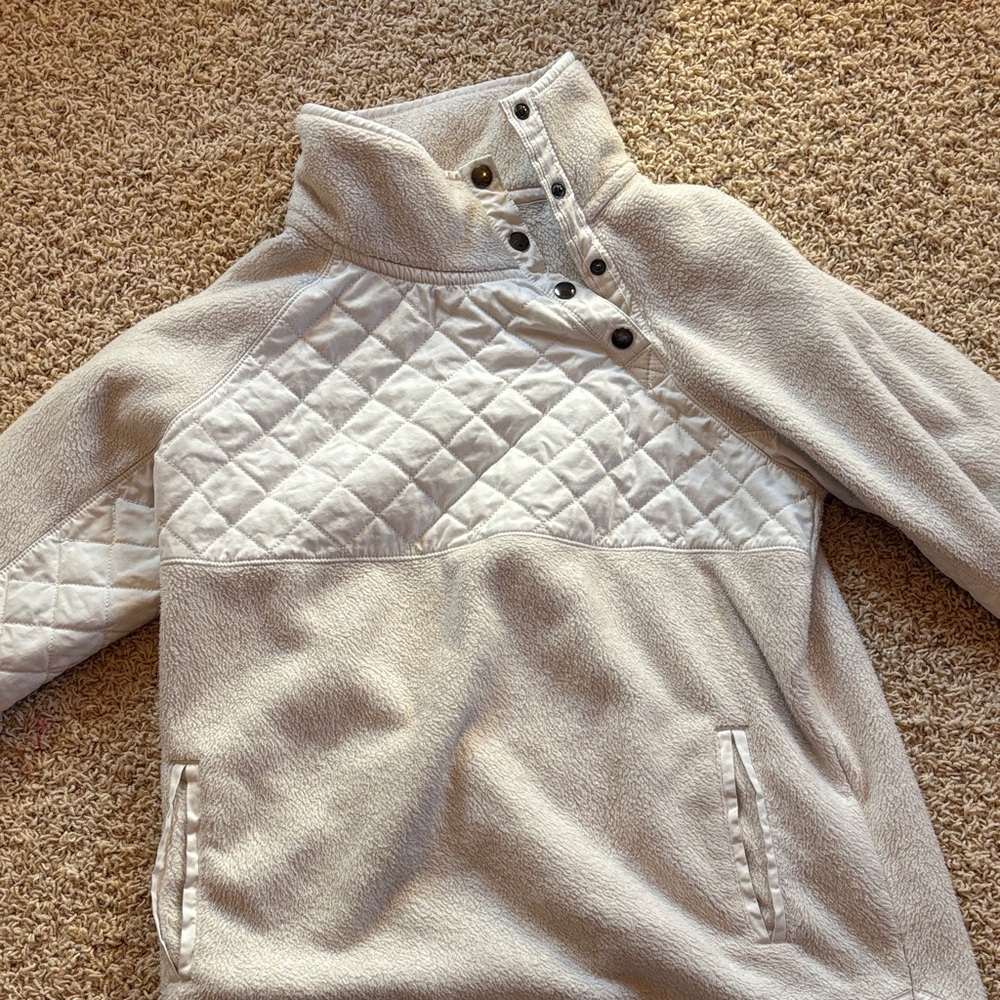 Abercrombie & Fitch Kids Quilted Cream Jacket